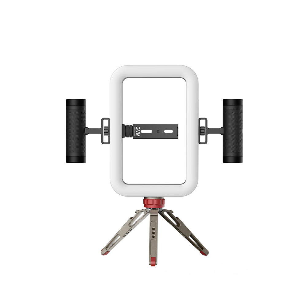 GVM TL600B 6W hand-held dual color temperature mobile phone ring light for live stream