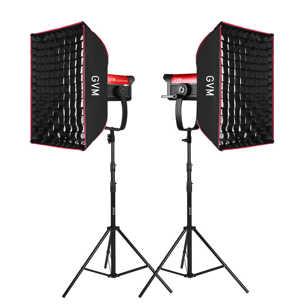 GVM SD500B AIO 500W Bi-Color Integrated Spotlight（2-Light kit）