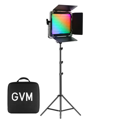 GVM-800D-III 40W Bi-color and RGB Video Panel Light(1-Light Kit)