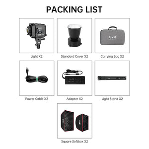 GVM SD80D 80w  Bi-Color Spotlight  Daylight（2-Light Kit）