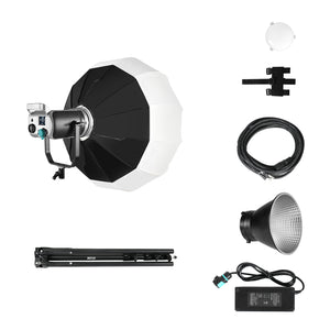 GVM SD300D Bi-Color LED Video Spotlight Kit with Stand and Lantern Softbox - GVM