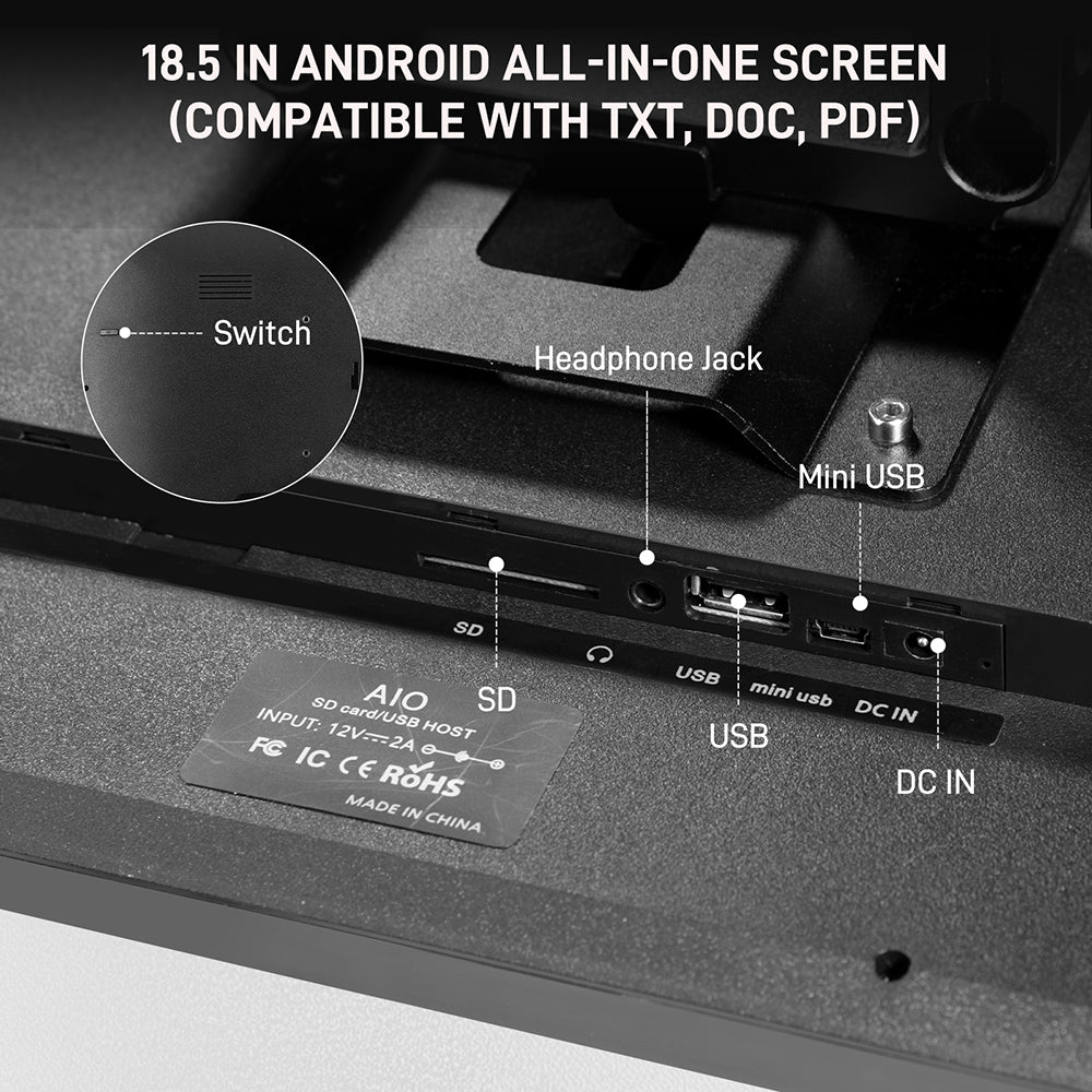 Gvm Teleprompter Travel Kit With 18.5 Android All In One Monitor And Flight Case - GVM