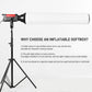 GVM 43"/110cm Inflatable Foldable Air Softbox, Portable Terete Shape Soft Box, Compatible with GVM 200B/ 300B/ 500B /650B and Other Bowens Mount Light for Recording, Portraits
