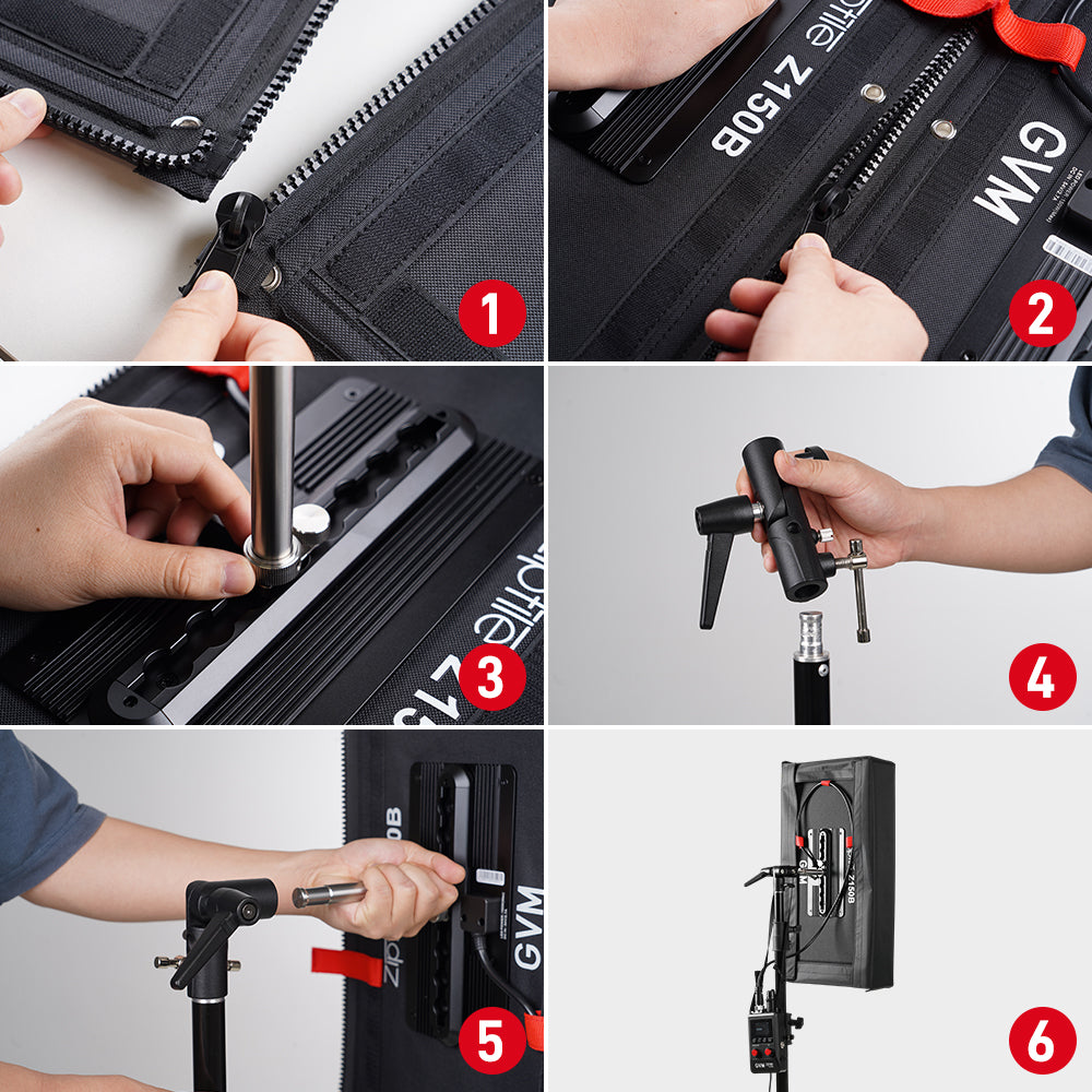 Zip Tile Z150B 150W Bicolor can be spliced, portable, support USB-C firmware upgrade light