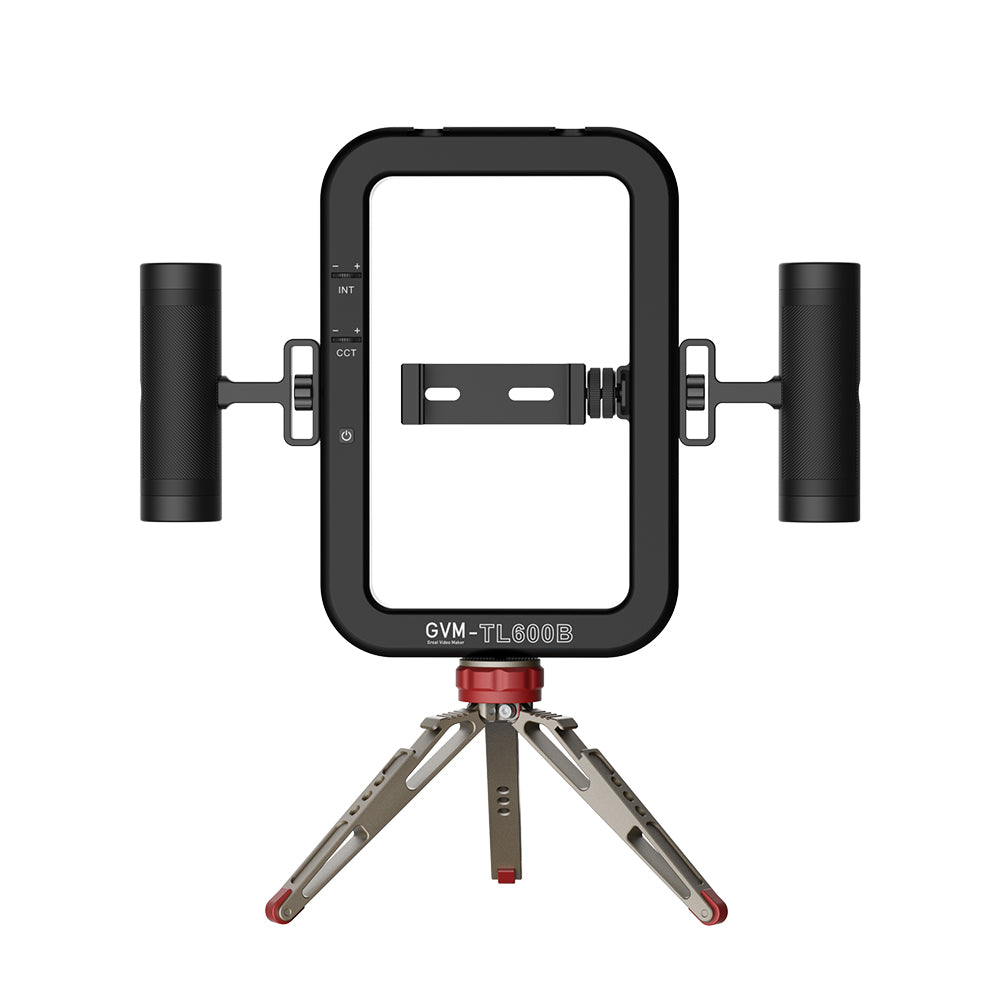 GVM TL600B 6W hand-held dual color temperature mobile phone ring light for live stream