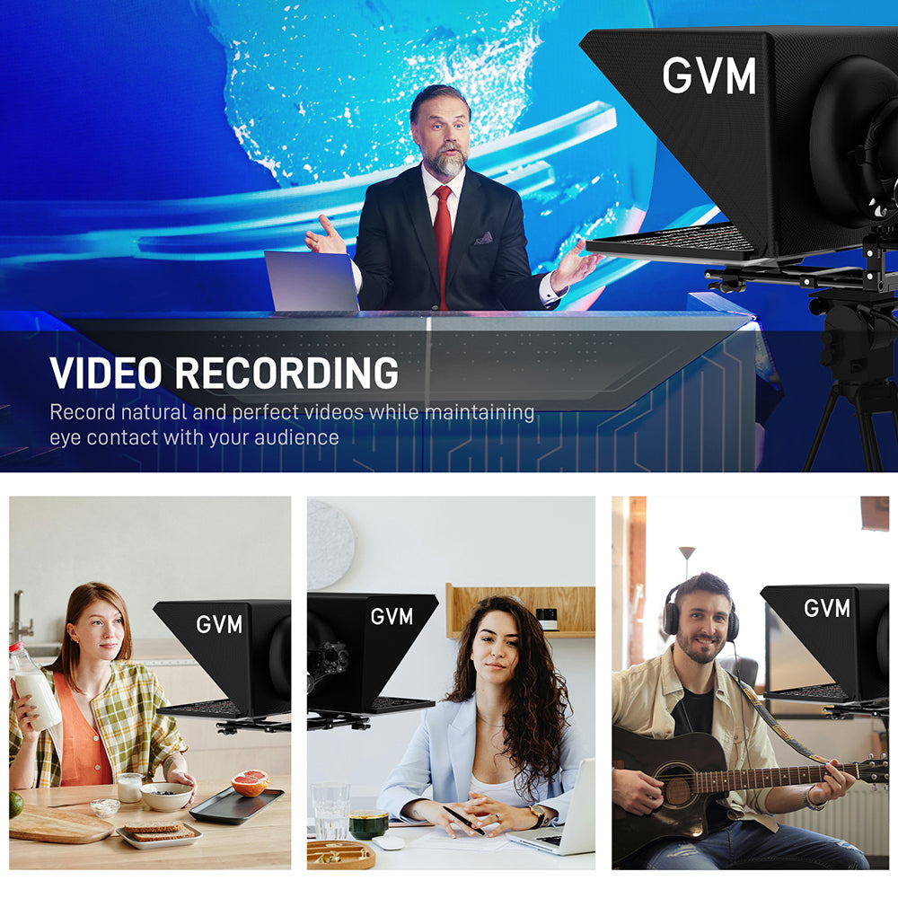 Gvm Teleprompter Travel Kit With 18.5 Android All In One Monitor And Flight Case - GVM