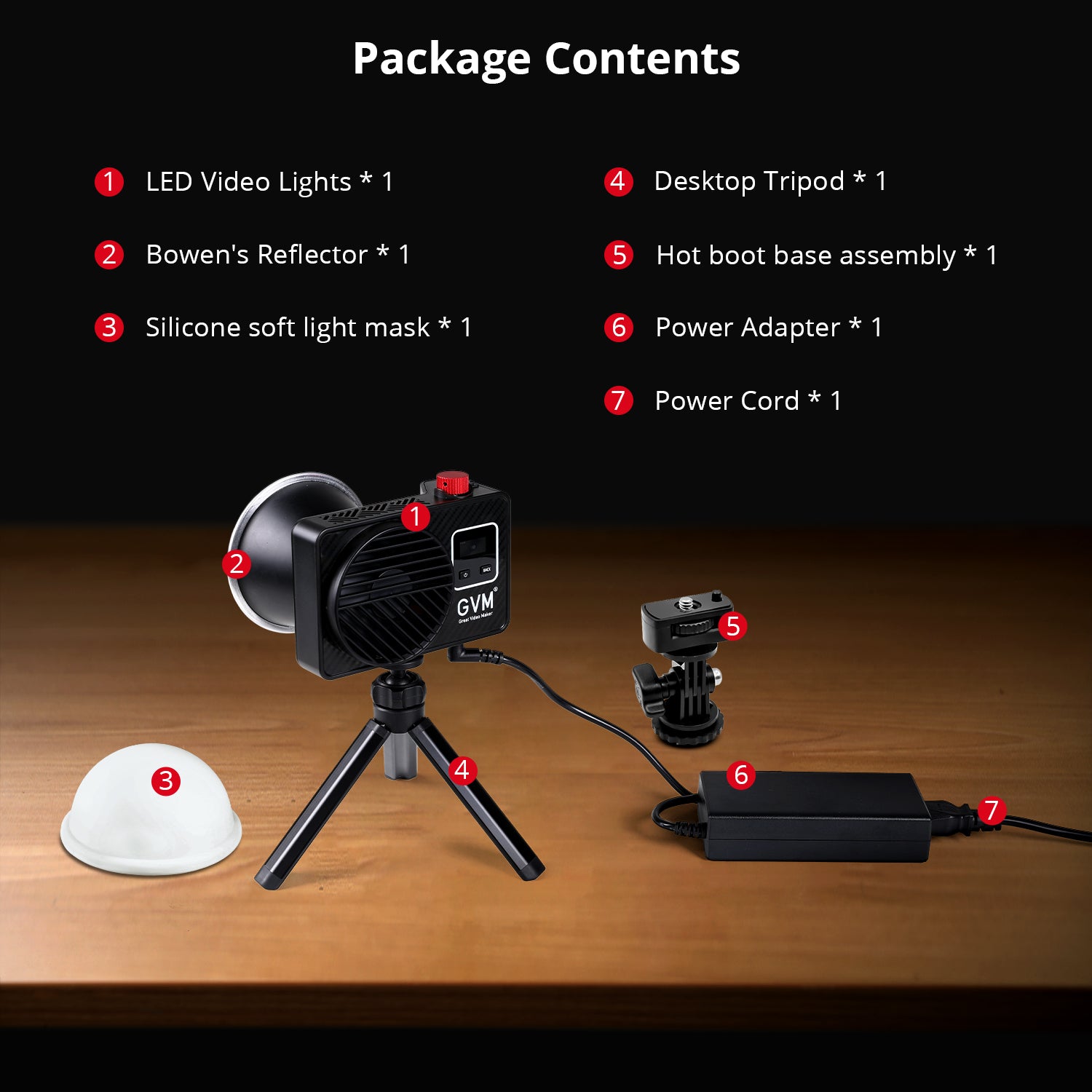 GVM 100W LED Video Light,Professional Photography Lighting Portable Continuous Output Lighting 2700K~6800K,18500 lux@1m with Standard Reflector for Studio Photography