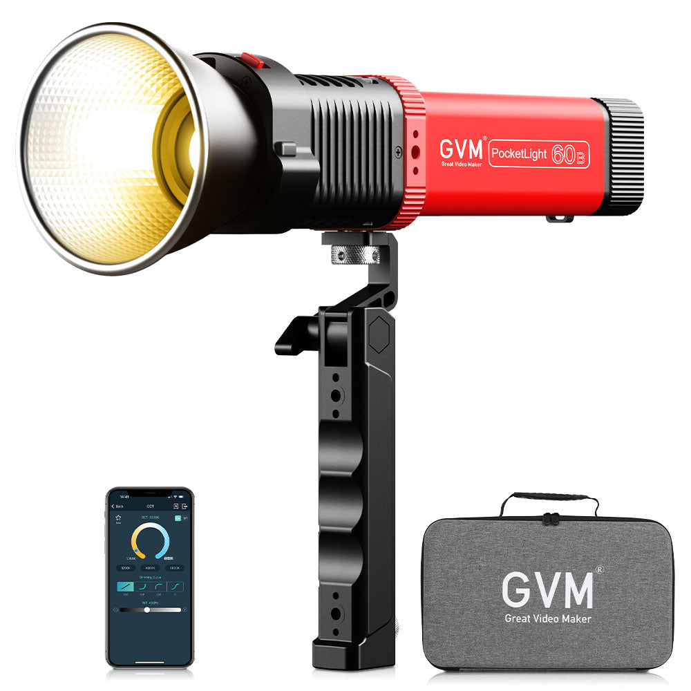 GVM PD60B 60W Hand-held Waterproof LED Light Spotlights