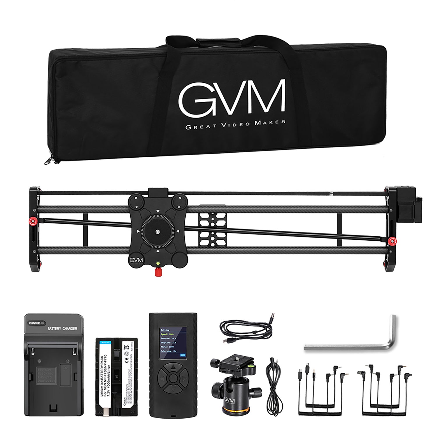 GVM GR-120QD Professional Video Carbon Fiber Motorized Camera Slider (48