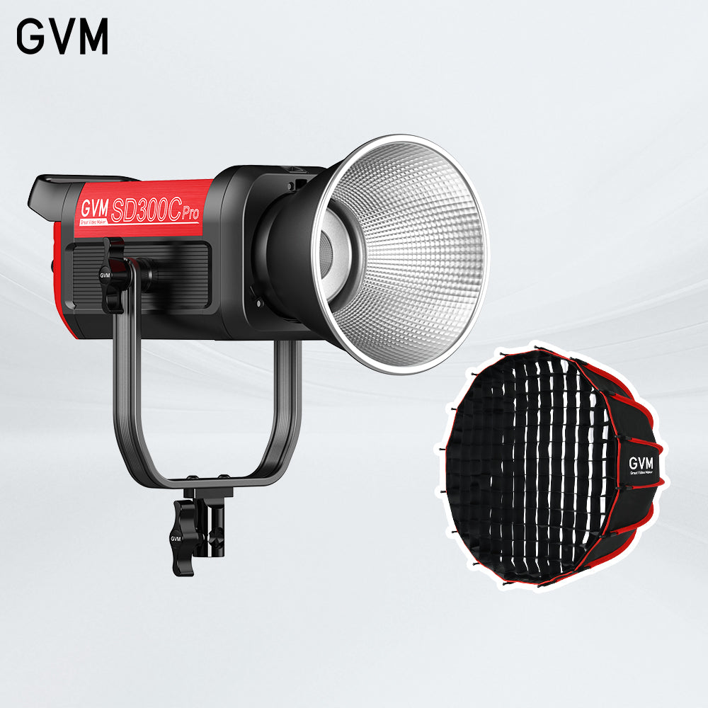 GVM PRO SD300C 300W High Power RGB&Bi-Color Monolight(Includes 1 Free Softbox $79)