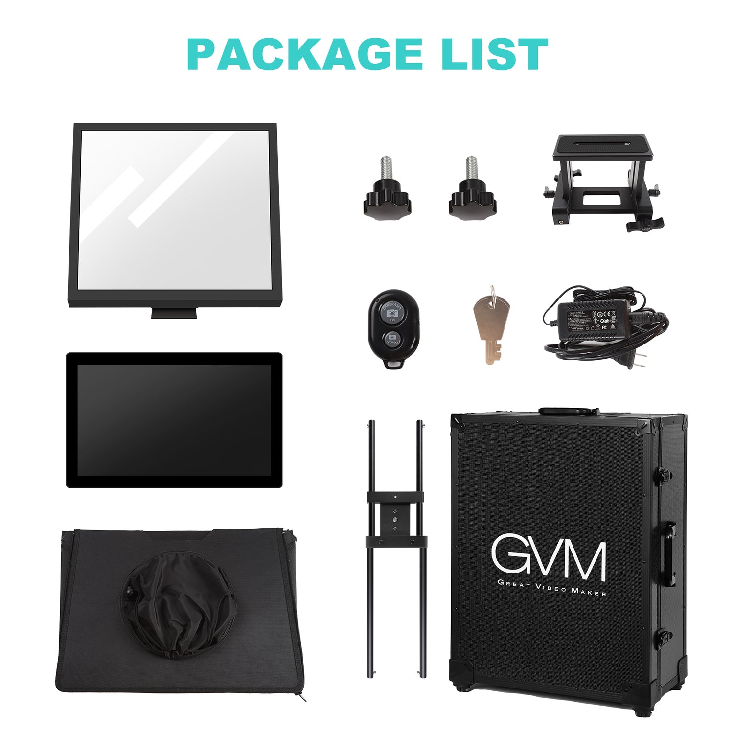 Gvm Teleprompter Travel Kit With 18.5 Android All In One Monitor And Flight Case - GVMLED