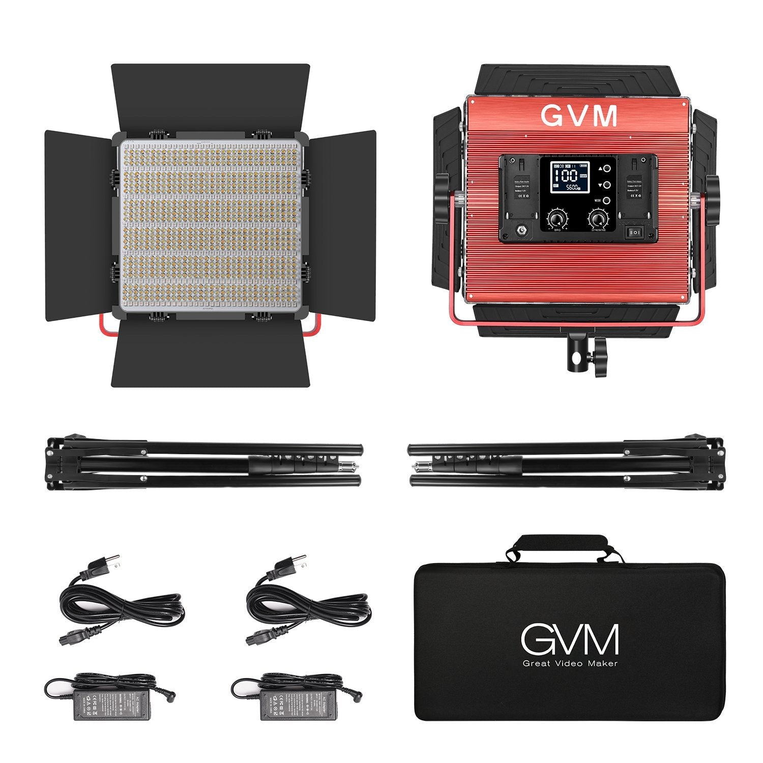 GVM - 1200D 50W Bi - Color+50W RGB Video Light - GVM