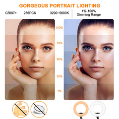 GVM - 14S 45W Bi - Color LED Ring Light Kit (14")(BOGO) - GVM