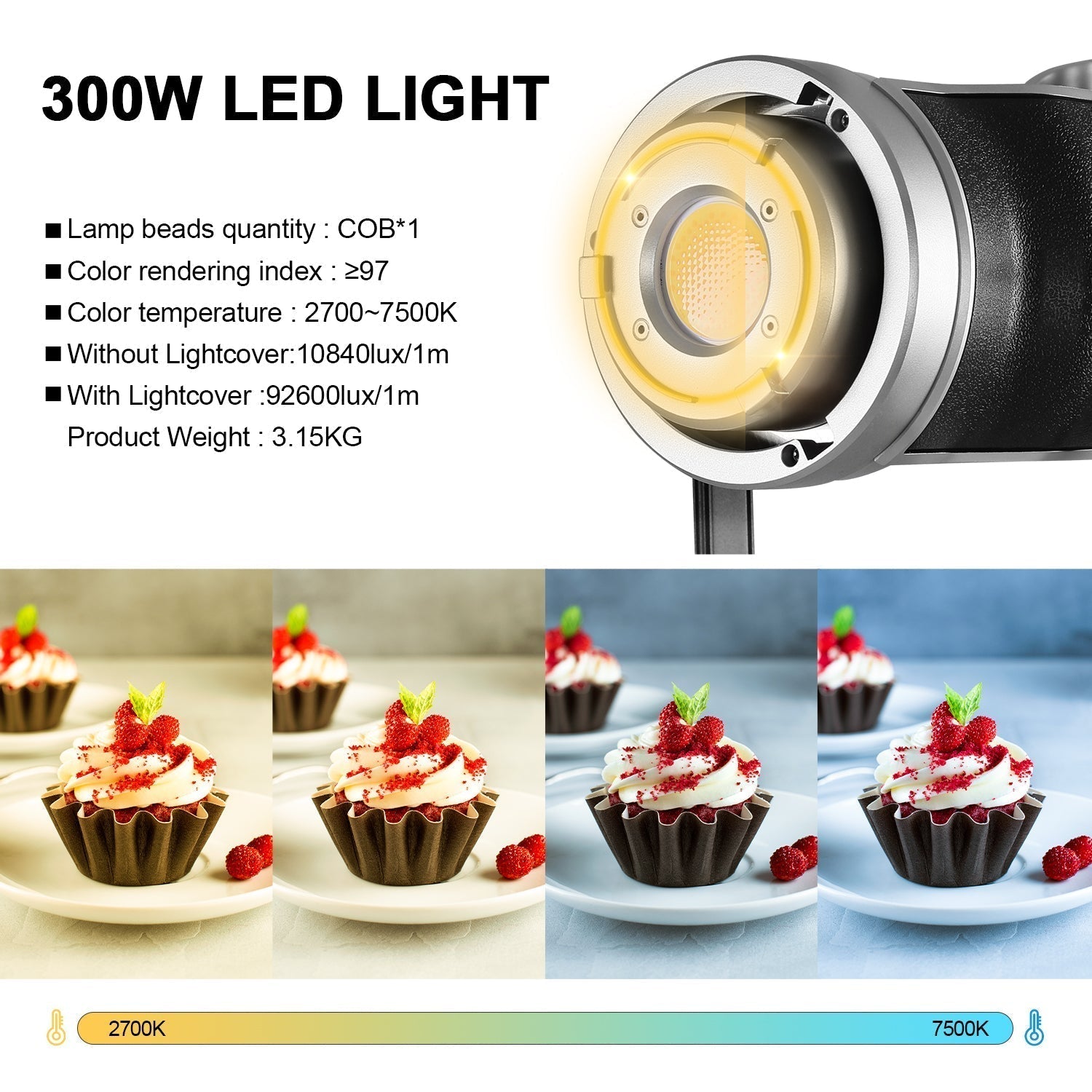 GVM 300W Bi - Color LED Monolight（BOGO）(Add 2 lights to cart) - GVM