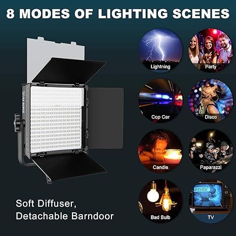 GVM 50RS RGB LED Light Panel Video Lighting Kit 2 - light - kit - GVM