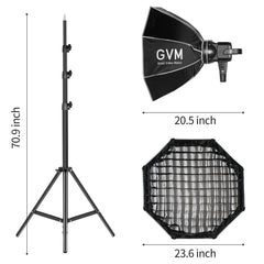 GVM 80W LED Spotlight Daylight Kit with Softbox(BOGO) - JIAN CHENG TECHNOLOGY INC.