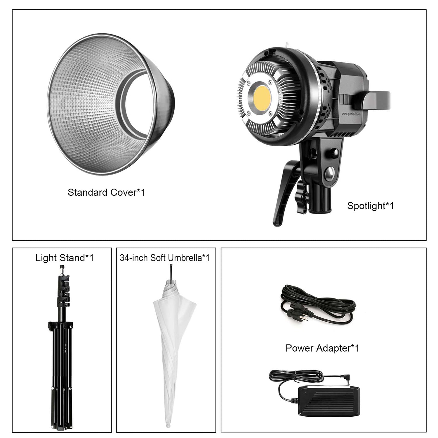 GVM P80S Spotlight Studio LED Video Light 2 - Light - Kit - GVM