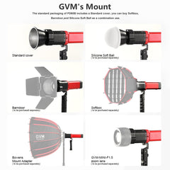 GVM PD60B 60W Hand - held Waterproof LED Light Spotlights - GVM