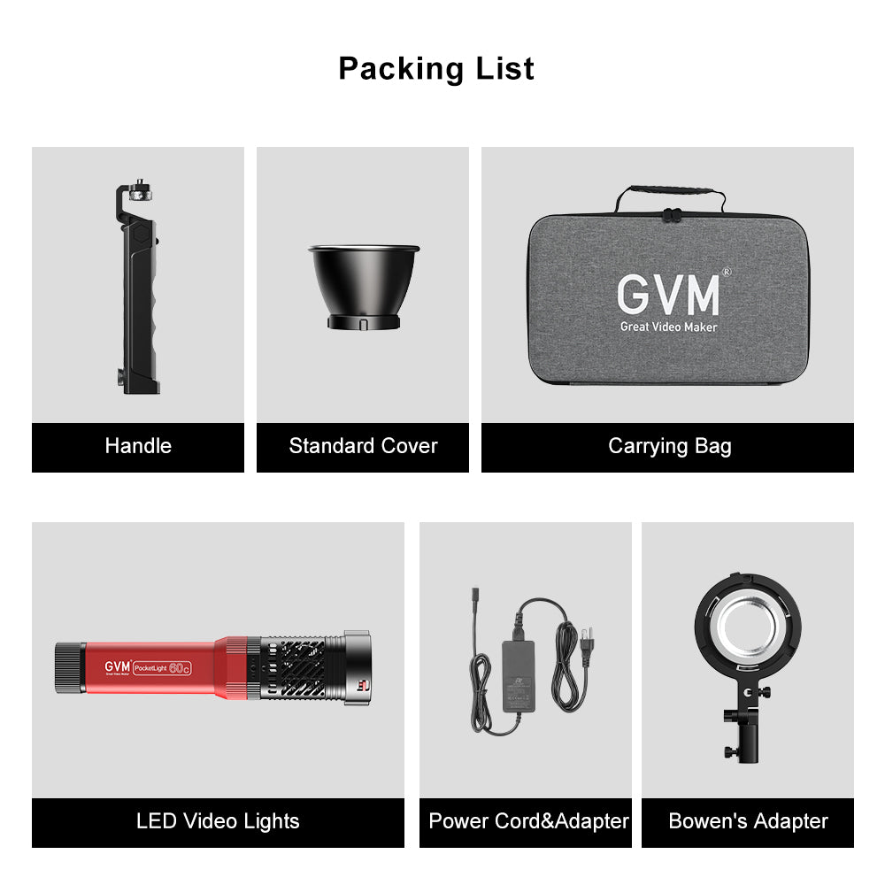 GVM - PD60C Waterproof Built - in Battery Model 60W Flashlight (RGB) - JIAN CHENG TECHNOLOGY INC.