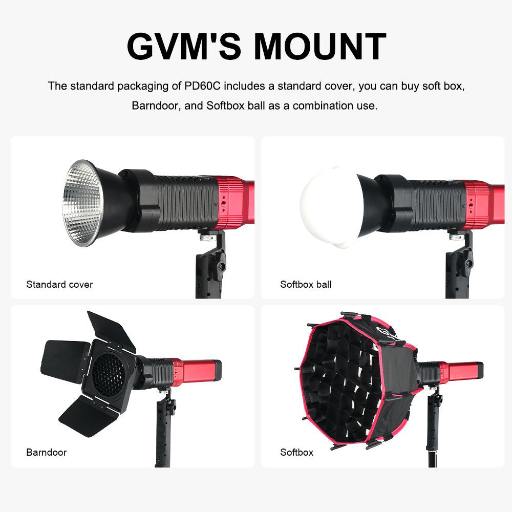 GVM - PD60C Waterproof Built - in Battery Model 60W Flashlight (RGB) - JIAN CHENG TECHNOLOGY INC.