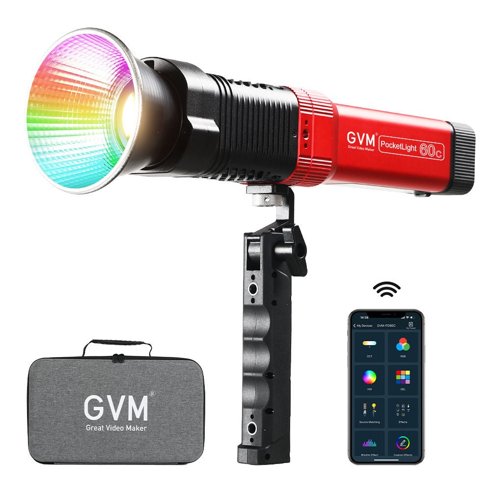 GVM - PD60C Waterproof Built - in Battery Model 60W Flashlight (RGB) - JIAN CHENG TECHNOLOGY INC.