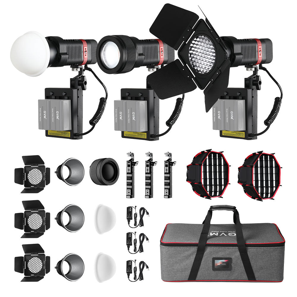 GVM-PL60B Waterproof External Model 60W Flashlight Light (Bi-Color