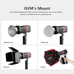 GVM PL60C External 60W RGB Flashlight with Battery - GVM
