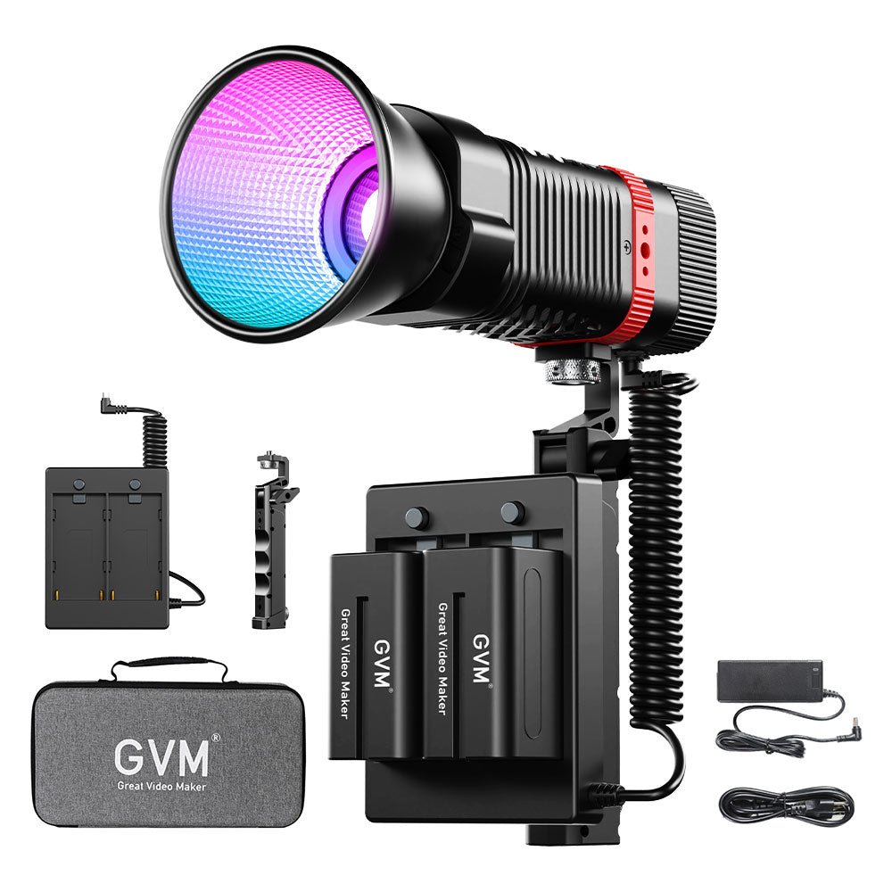 GVM PL60C External 60W RGB Flashlight with Battery – HAO SHEN