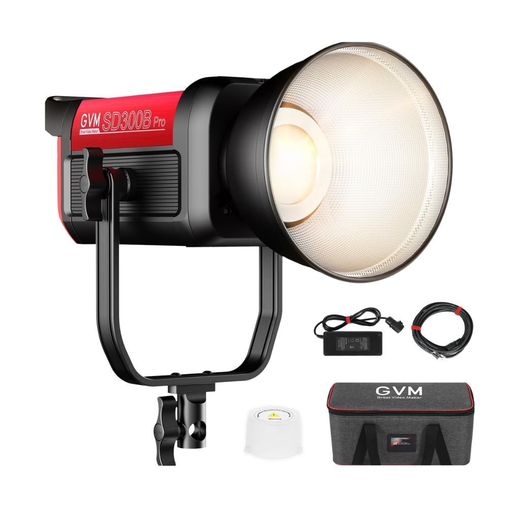 GVM PRO - SD300B 300W Bi - Color Monolight V - mount Mesh Bluetooth - GVM