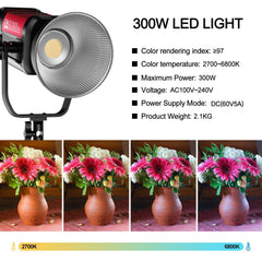 GVM PRO - SD300B 300W Bi - Color Monolight V - mount Mesh Bluetooth - JIAN CHENG TECHNOLOGY INC.