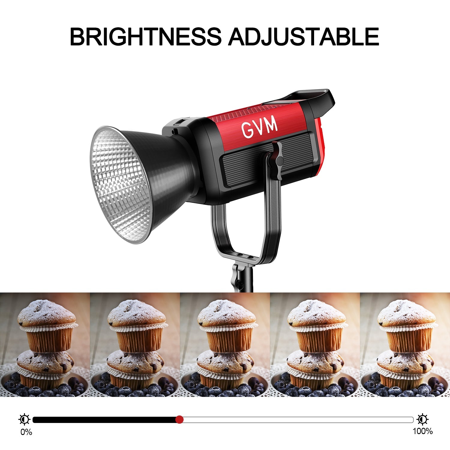 GVM PRO - SD300B 300W Bi - Color Monolight V - mount Mesh Bluetooth - JIAN CHENG TECHNOLOGY INC.