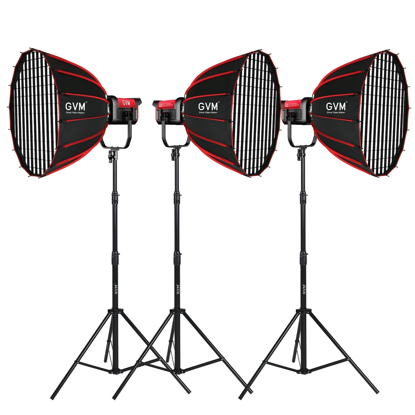 GVM PRO - SD300B 300W Bi - Color Monolight With Softbox 3 kits - GVM
