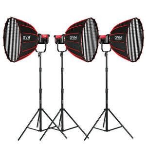 GVM PRO - SD300B 300W Bi - Color Monolight With Softbox 3 kits - GVM
