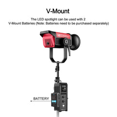 GVM PRO - SD400B 400W Waterproof Bi - Color Monolight(V - mount & Mesh Bluetooth) - JIAN CHENG TECHNOLOGY INC.