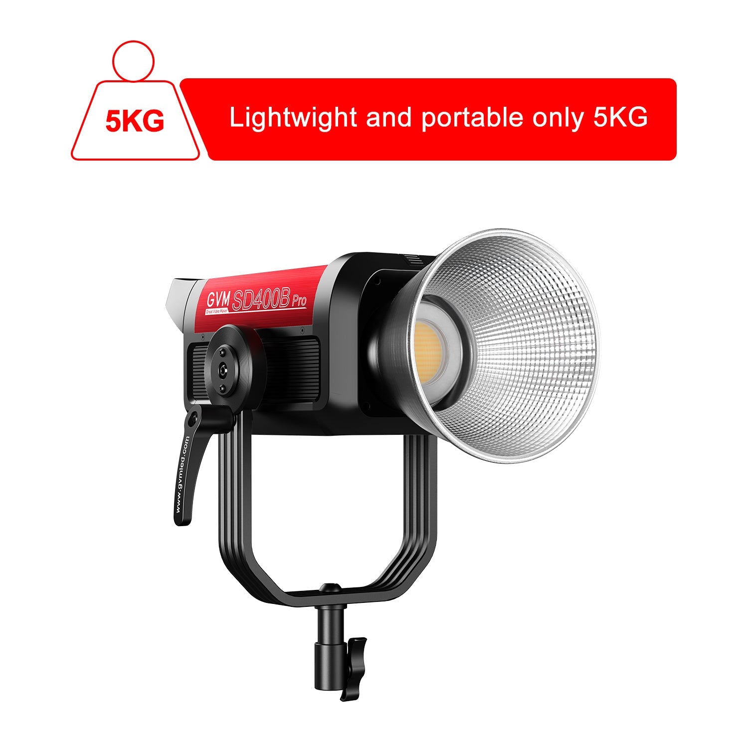 GVM PRO - SD400B 400W Waterproof Bi - Color Monolight(V - mount & Mesh Bluetooth) - JIAN CHENG TECHNOLOGY INC.