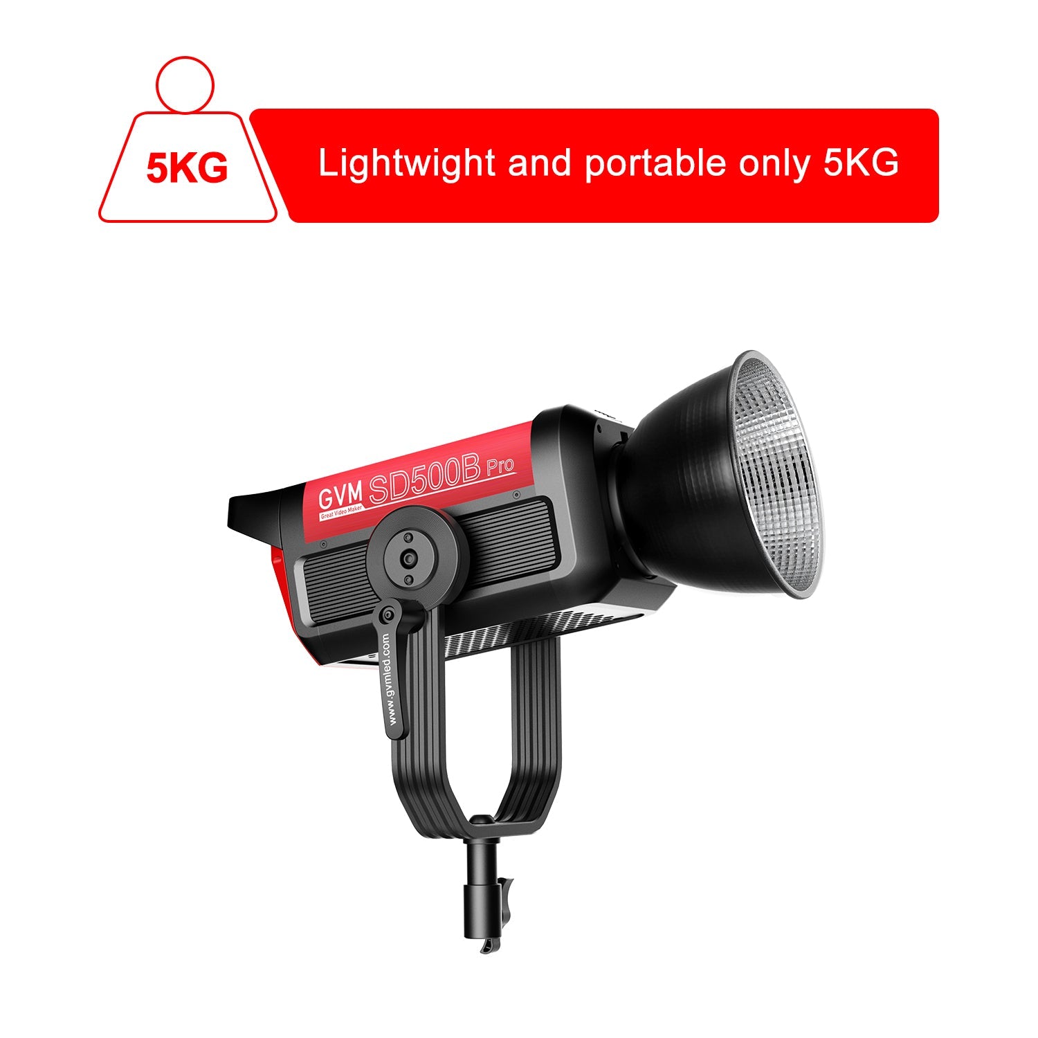 GVM PRO - SD500B 500W Waterproof Bi - Color Monolight(V - mount & Mesh Bluetooth) - JIAN CHENG TECHNOLOGY INC.