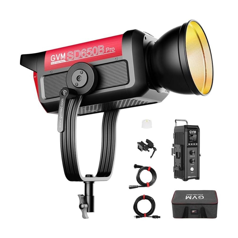 GVM PRO - SD650B 650W Waterproof Bi - Color Monolight(V - mount & Mesh Bluetooth) - JIAN CHENG TECHNOLOGY INC.