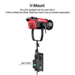 GVM PRO - SD650B 650W Waterproof Bi - Color Monolight(V - mount & Mesh Bluetooth) - JIAN CHENG TECHNOLOGY INC.