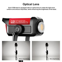 GVM PRO - SD650B 650W Waterproof Bi - Color Monolight(V - mount & Mesh Bluetooth) - JIAN CHENG TECHNOLOGY INC.