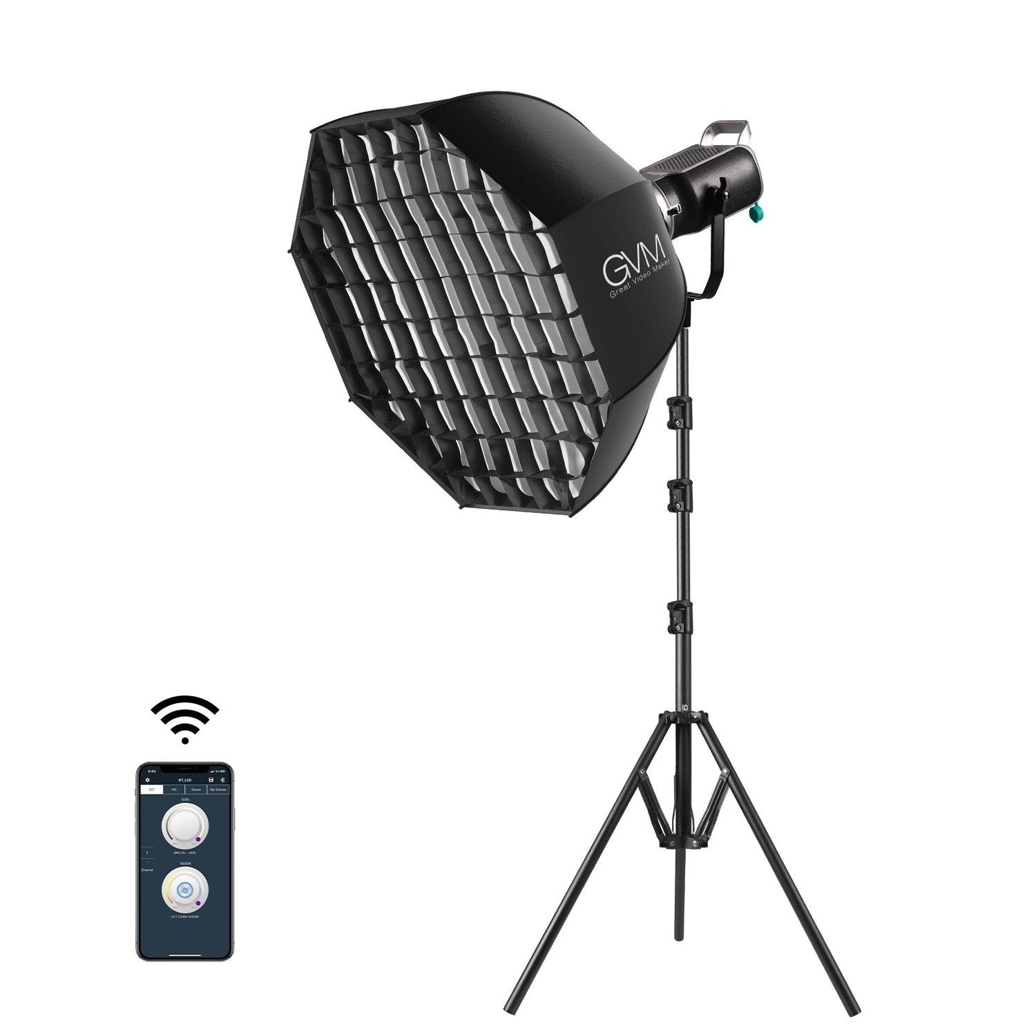 GVM - SD300D 300W Bi - Color LED Video Light High Power Monolight - GVM