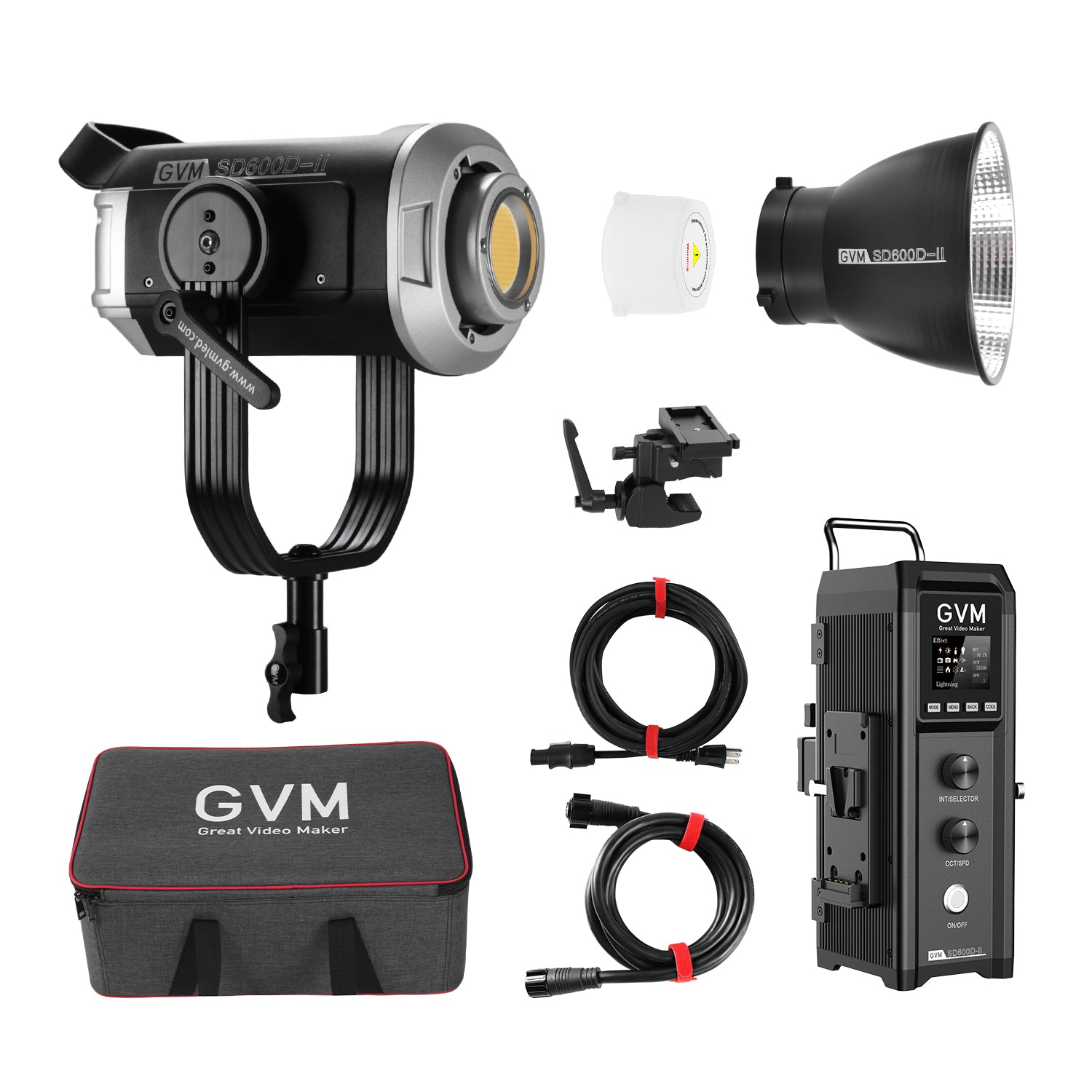 GVM SD600D - II 600W Upgraded Bi - Color LED Video Light - GVM