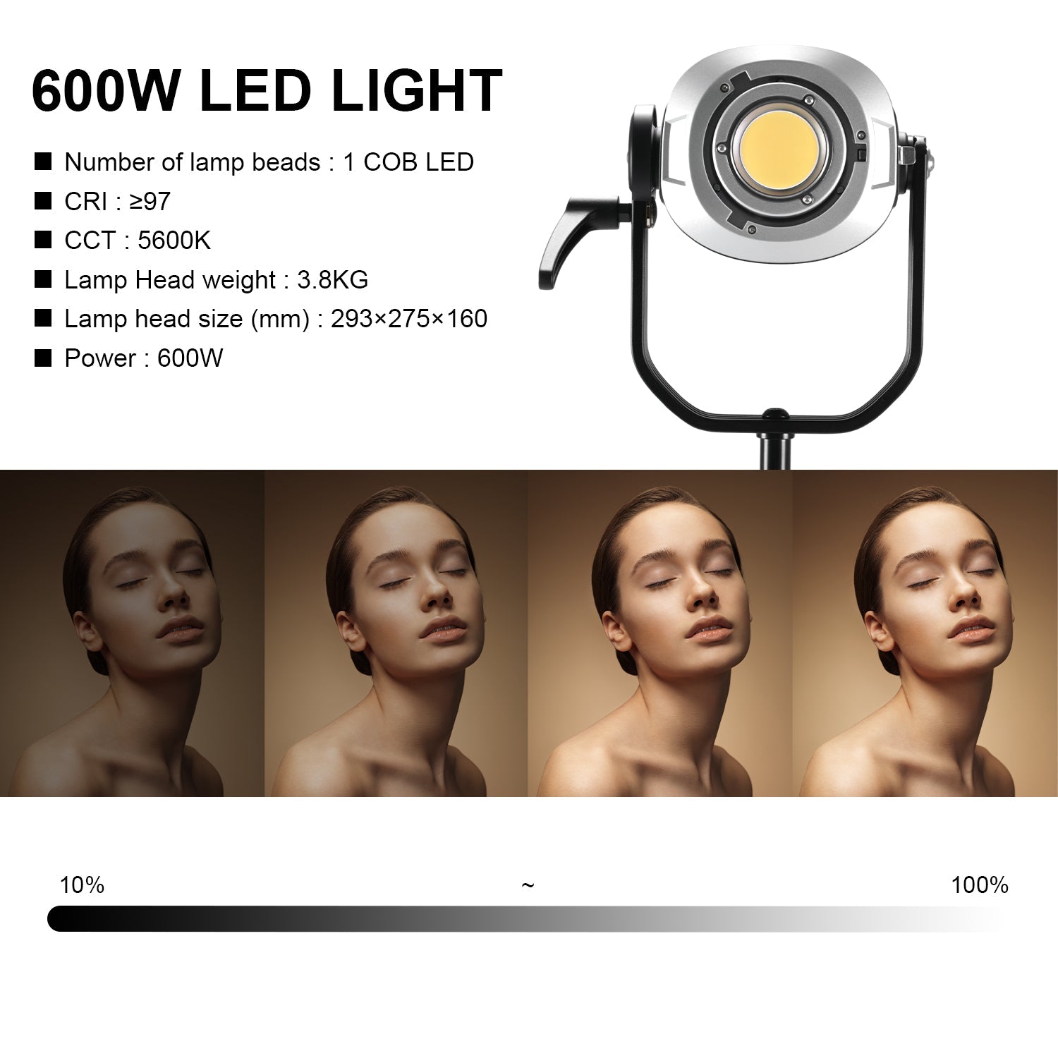 GVM SD600S - II 600W Upgraded Daylight LED Video Light - GVM