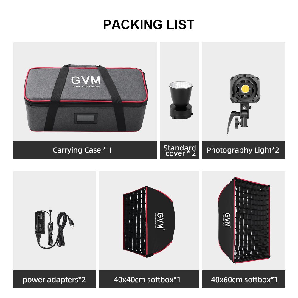 GVM SD80D 80w Bi-Color Spotlight Daylight – GVM LED Co., Ltd.