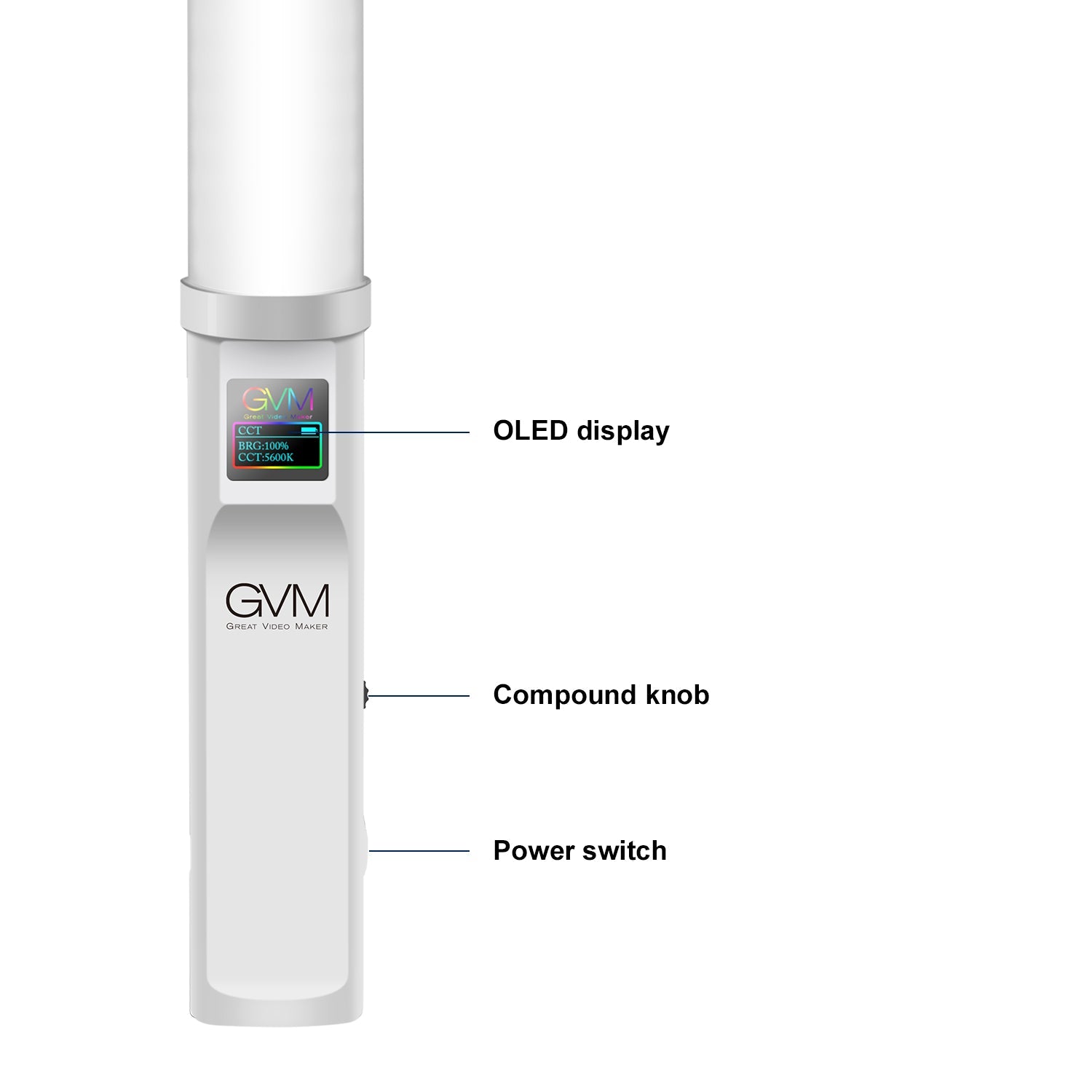 GVM - T20R 20W High Power RGB & Bi - Color Wand Light - JIAN CHENG TECHNOLOGY INC.