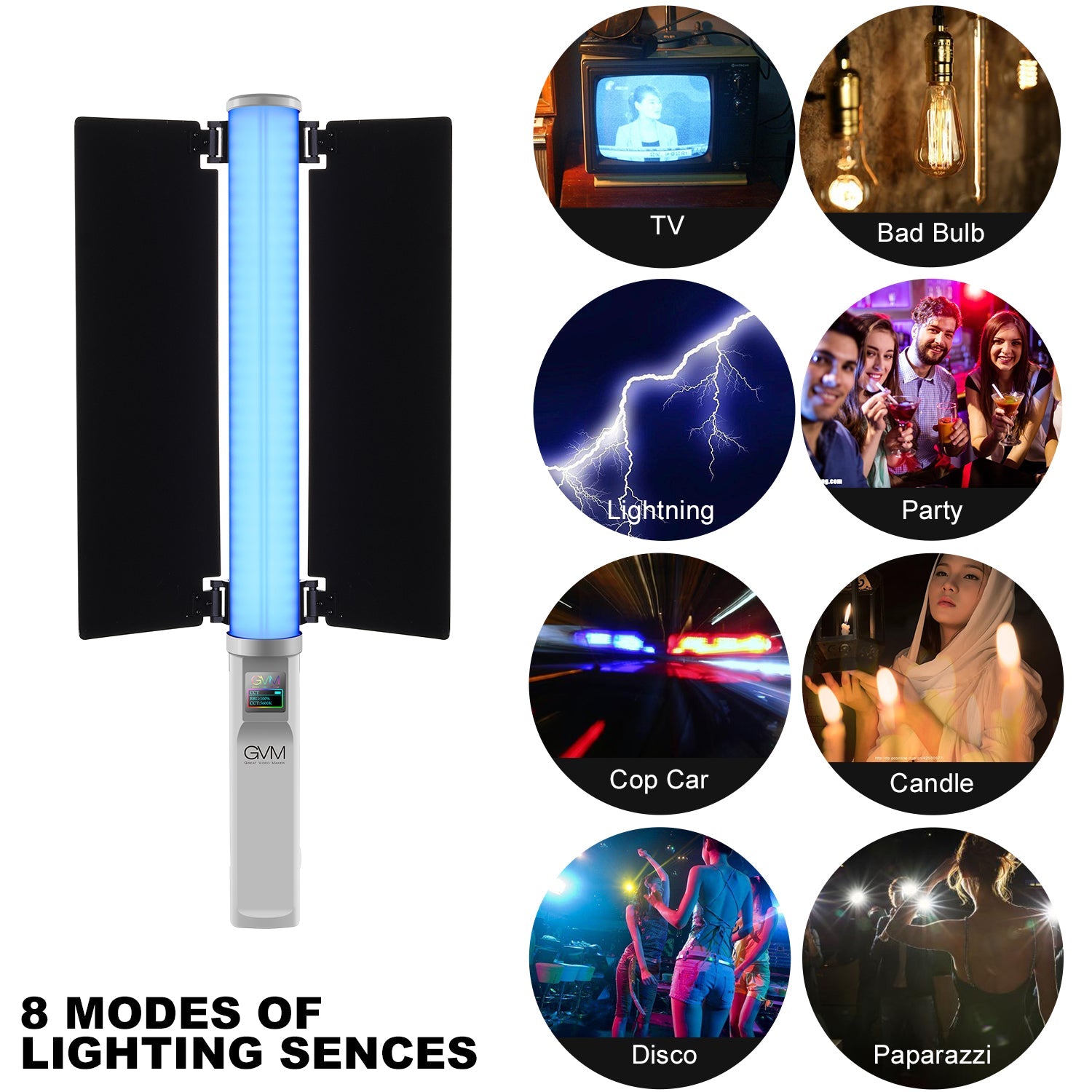 GVM - T20R 20W High Power RGB & Bi - Color Wand Light - JIAN CHENG TECHNOLOGY INC.