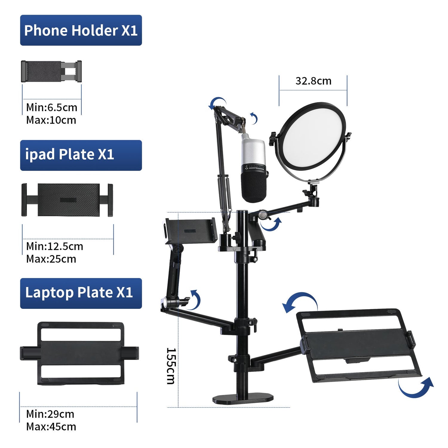 GVM - ZJ - Z1 Floor - standing Mobile Live Streaming Stand - GVM