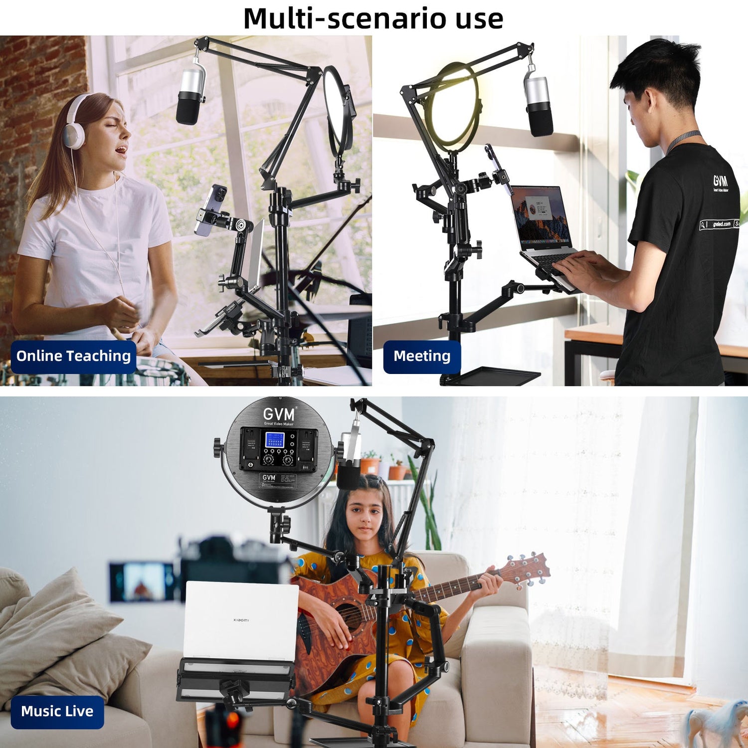 GVM - ZJ - Z2 Floor - standing Mobile Live Streaming Stand - GVM