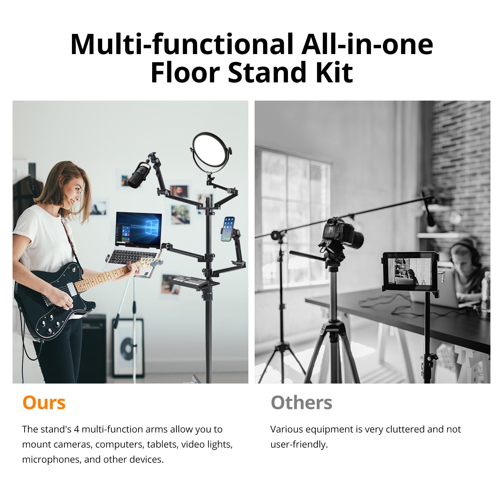 GVM - ZJ - Z2 Floor - standing Mobile Live Streaming Stand - JIAN CHENG TECHNOLOGY INC.
