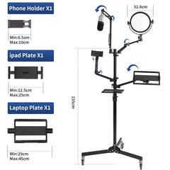 GVM - ZJ - Z2 Floor - standing Mobile Live Streaming Stand - GVM