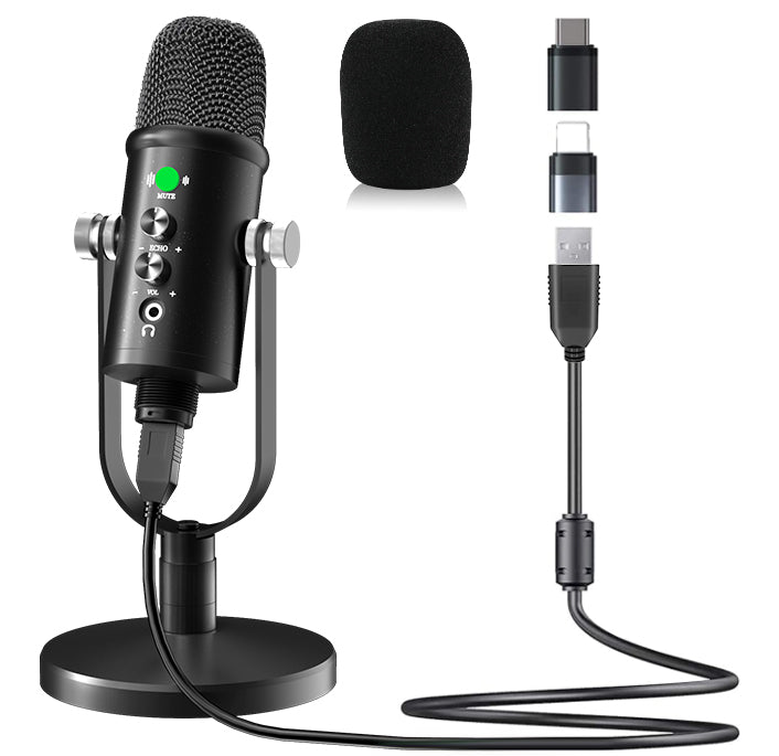 KKX Professional USB Recording Condenser Microphone Cardioid Microphone Kit - JIAN CHENG TECHNOLOGY INC.